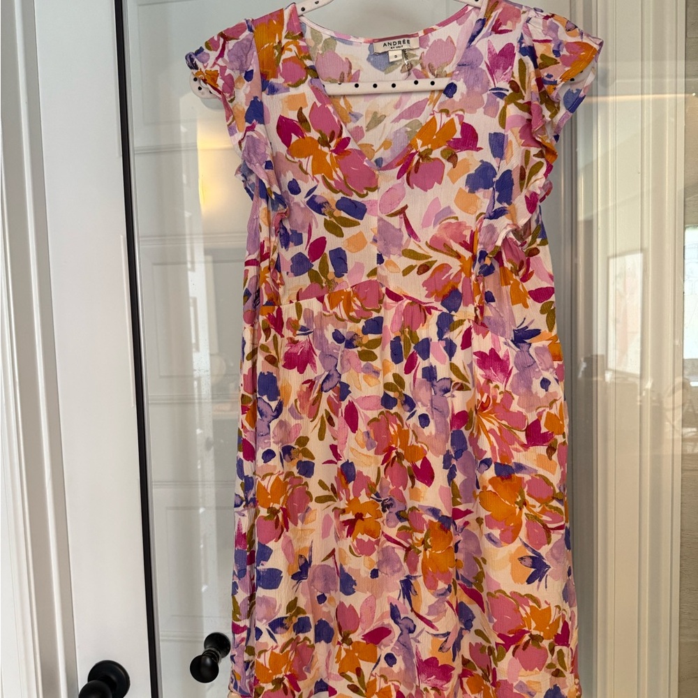 ANDREE BY UNIT Colorful Floral Mini Dress - Picture 1 of 5